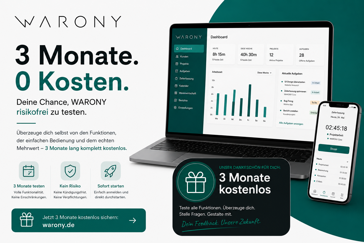 WARONY sucht Tester – Software 3 Monate kostenlos testen und mit Feedback die Weiterentwicklung mitgestalten.